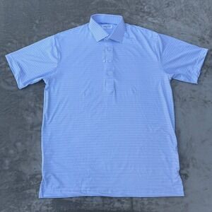 Classic Blue Striped Polo Shirt